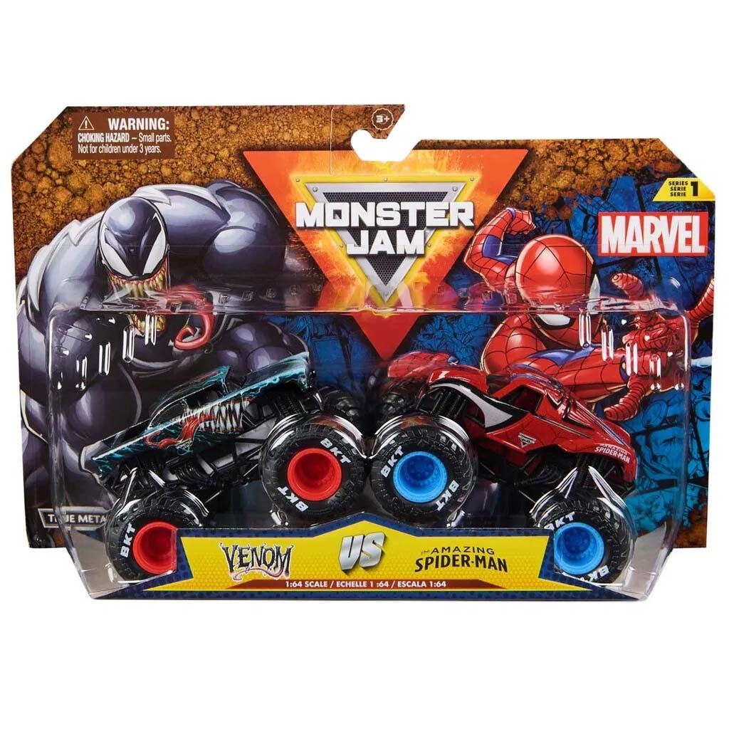 Monster Jam 1:64 Marvel Monstertrucks 2er-Pack - Spider Man vs. Venom von Monster Jam