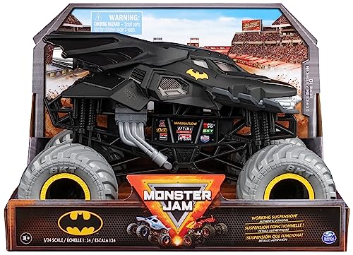 Monster Jam, Offizieller Batman Monster Truck, Sammler-Druckguss-Fahrzeug, Maßstab 1:24, Kinderspielzeug für Jungen ab 3 Jahren von Monster Jam