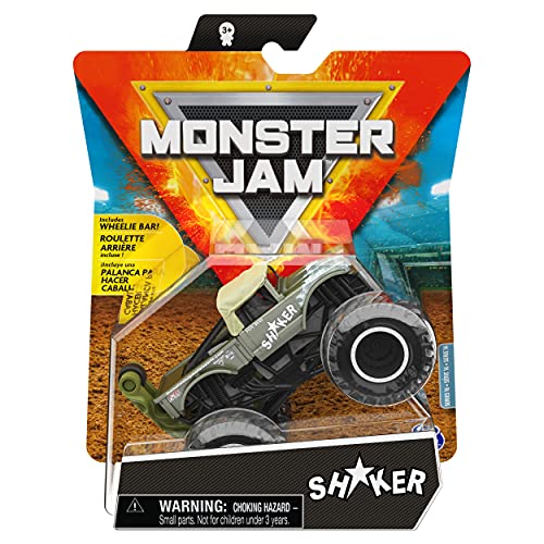 Monster Jam 2021 Spin Master 1:64 Druckguss-Monstertruck mit Wheelie Bar: Arena Favorites Shaker von Monster Jam