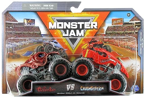 Monster Jam 2023 Official 1:64 Scale Diecast Truck 2-Pack Series 25 Octon8er vs Crushstation von Monster Jam