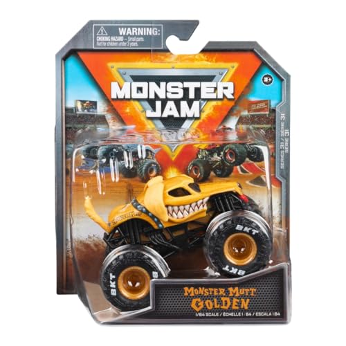 Monster Jam 2023 Spin Master 1:64 Diecast Truck Serie 31 Ruff Crowd Monster Mutt Golden von Monster Jam