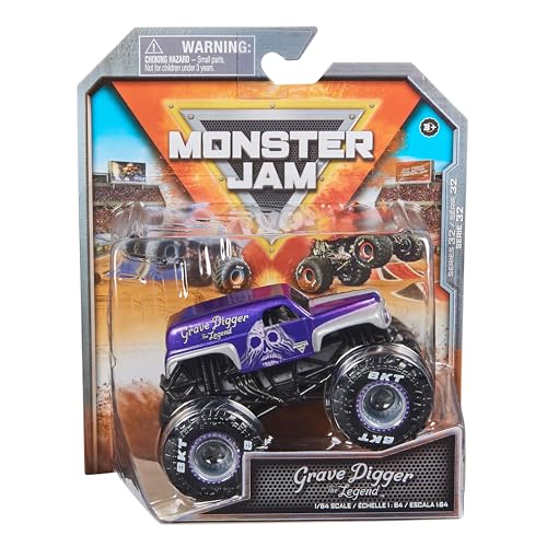 Monster Jam 2023 Spin Master 1:64 Diecast Truck Serie 32 Alternative Abmessungen Grave Digger The Legend, Mehrfarbig von Monster Jam