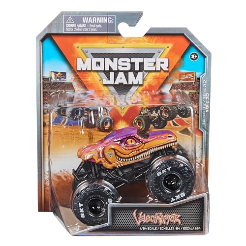 Monster Jam 2023 Spin Master 1:64 Diecast Truck Serie 32 Arena Favoriten Velociraptor, Mehrfarbig von Monster Jam