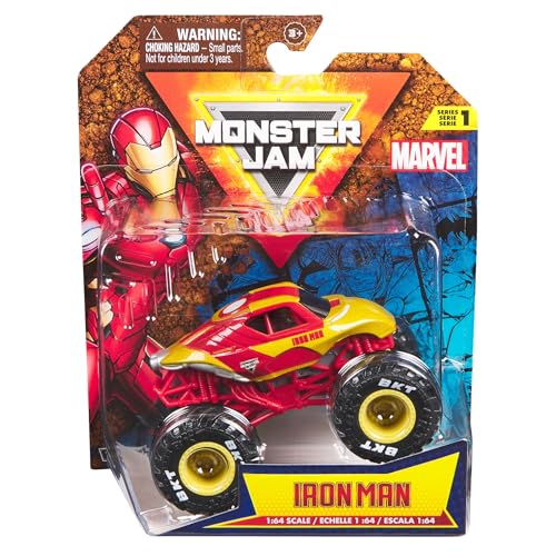 Monster Jam 2024 Marvel Diecast Series 1 Monster Truck mit Flagge, Maßstab 1:64 von Monster Jam