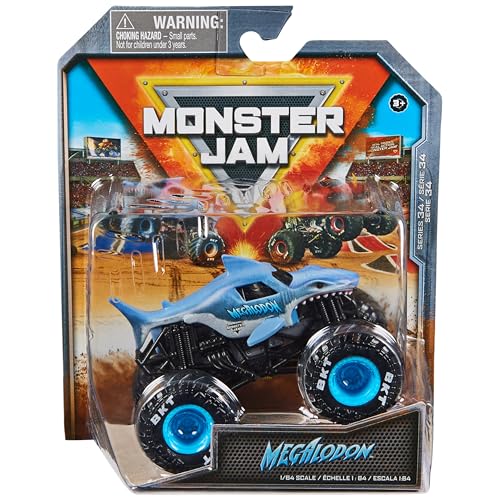 Monster Jam, Offizieller Megalodon Monster Truck, Die-Cast Fahrzeug, Maßstab 1:64, Kinderspielzeug für Jungen ab 3 Jahren von Monster Jam