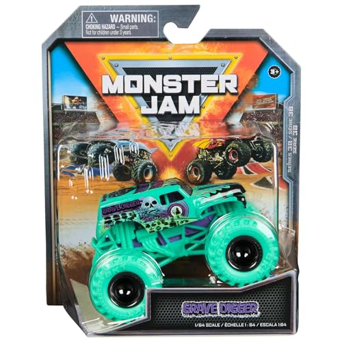 Monster Jam 2024 Official 1:64 Diecast Truck Series 38 Over Charged Grave Digger von Monster Jam