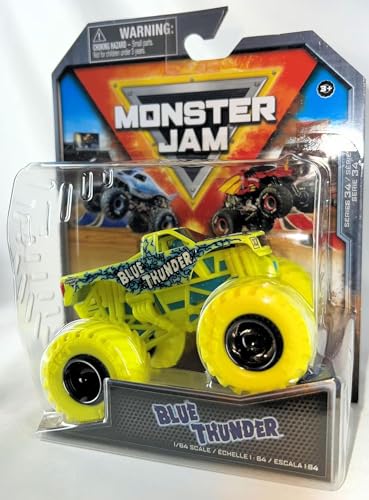 Monster Jam 2024 Spin Master 1:64 Diecast Truck Series 34 (Blue Thunder Over Charged) von Monster Jam