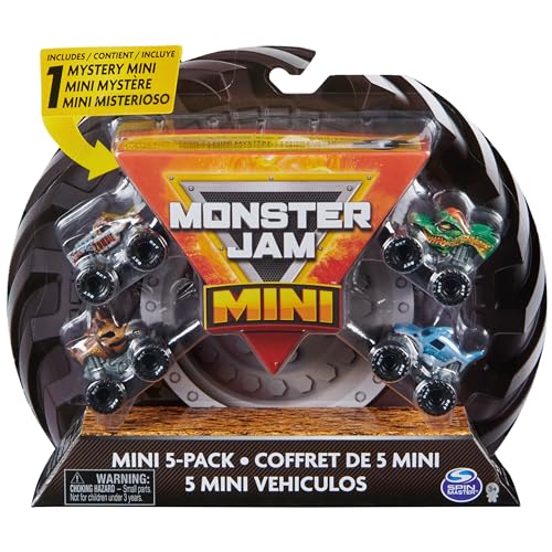 Monster Jam 5er-Pack Monster Truck, offizielle Packung mit 5 Mini-Spielzeugautos, Maßstab 1:87-6066965, Spielzeug für Kinder ab 3 Jahren von Monster Jam