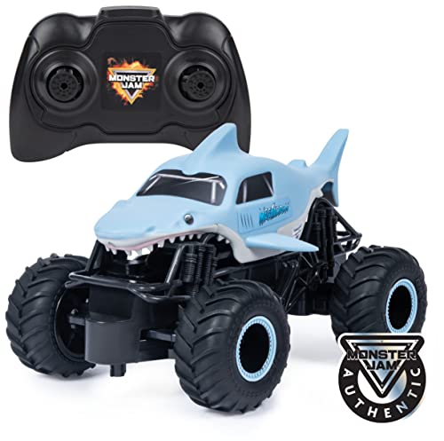 Monster Jam, Megalodon RC, Ferngesteuerter Truck im Megalodon Hai-Design, für drinnen und draußen, Maßstab 1:24, ab 3 Jahren von Monster Jam