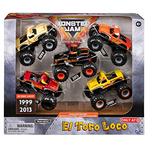 Monster Jam El Toro Loco Evolution Edition 5er Pack 1:64 Druckguss Monster Trucks von Monster Jam