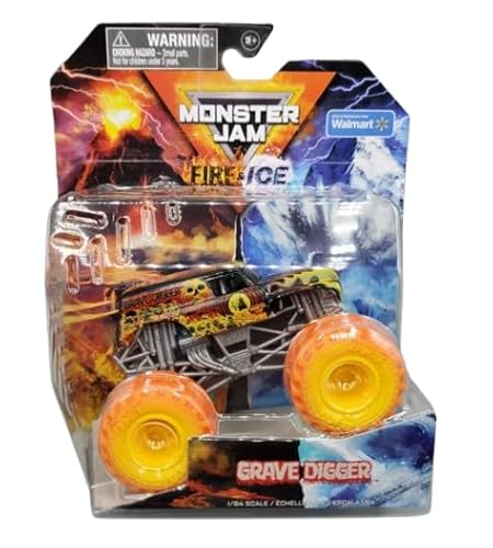 Monster Jam Grave Digger Fire & Ice Diecast Truck, Store Exclusive, Maßstab 1:64 von Monster Jam