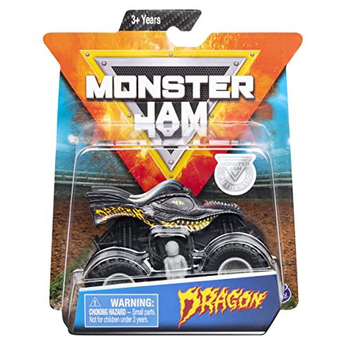 Monster Jam Hot Wheels Drache, Maßstab 1:64, Grau von Monster Jam