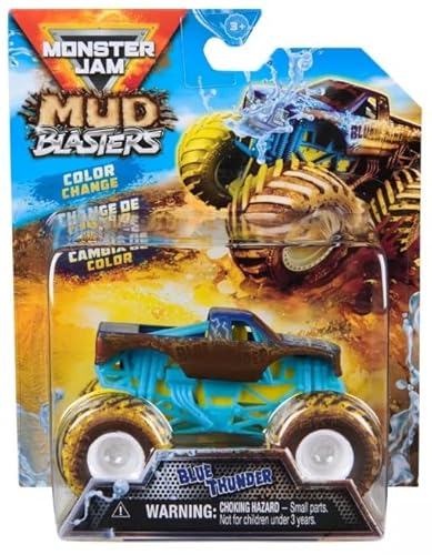 Monster Jam Mud Blasters Color Change Series 1 Blue Thunder, Die-Cast Monster Truck von Monster Jam