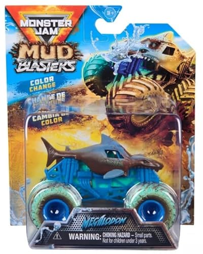 Monster Jam Mud Blasters Color Change Series 1 Megalodon, Die-Cast Monster Truck von Monster Jam