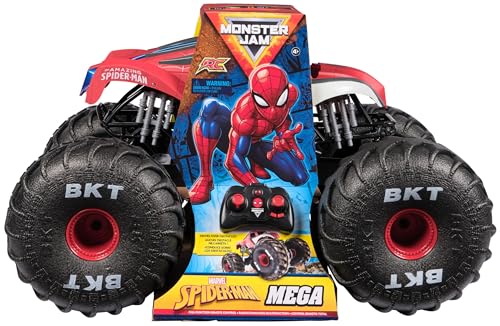 Monster Jam Marvel Mega Spider-Man RC Gelände-Monster Truck, über 61cm lang, Maßstab 1:6, Superhelden-Spielzeug ab 4 Jahren von Monster Jam