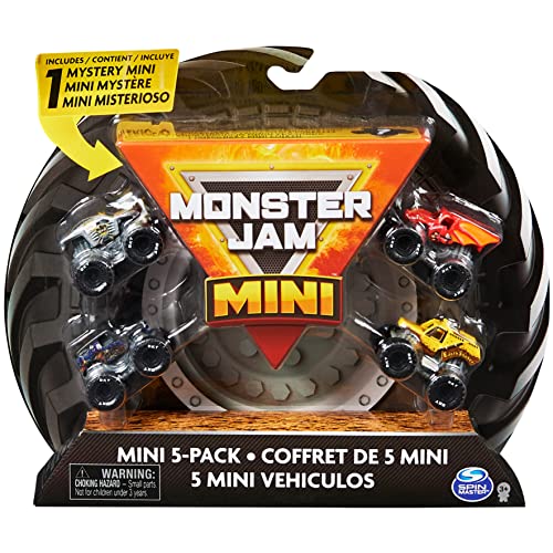 Monster Jam - Set mit 5 Mini-Fahrzeugen 1:87 – 5 authentischen Monster Trucks, offizielles Mini-Format – zum Sammeln im Maßstab 1:87 – Show-Spielzeug für Kinder ab 3 Jahren von Monster Jam