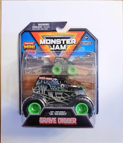 Monster Jam Spielset mit Bonus Mini Regalo Grabbagger, El Toro Loco und Megalodon ab 3 Jahren (Grabbagger) von Monster Jam