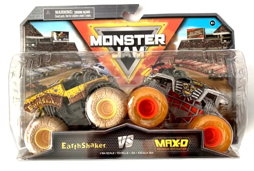 MonsterJam Earth Shaker vs Max-D 2022 Doppelpack (Maßstab 1:64) von Monster Jam