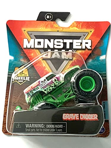 MonsterJam Grave Digger (Chrom), Wheelie Series 21 (Maßstab 1:64) von Monster Jam