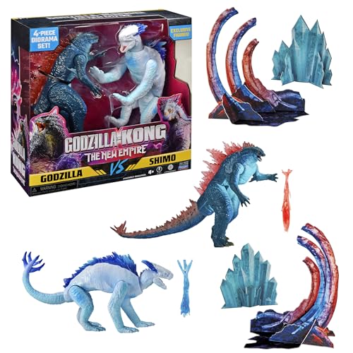 MonsterVerse - Godzilla x Kong, Set mit 2 beweglichen Figuren, 15 cm, Godzilla vs Shimo, für Kinder ab 4 Jahren, MN3041 von MonsterVerse