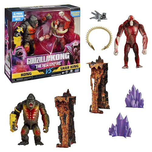 MonsterVerse - Godzilla x Kong, Set mit 2 beweglichen Figuren, 15 cm, zufälliges Modell, für Kinder ab 4 Jahren, MN304 von MonsterVerse