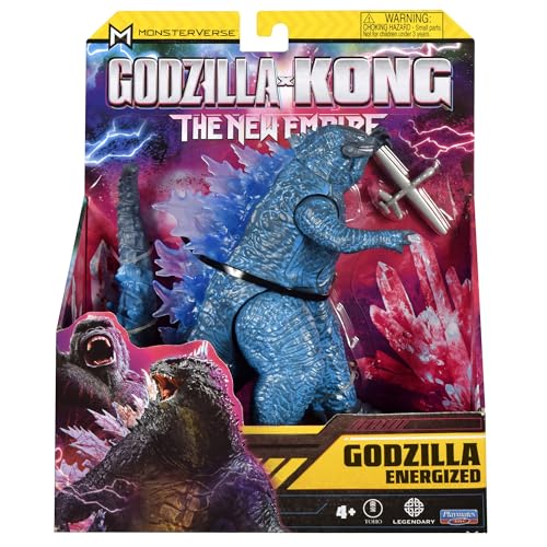 MonsterVerse Godzilla x Kong: Das Neue Imperium, 15 cm große Energized Godzilla-Actionfigur, ikonische Sammlerfilmfigur, inklusive 6,4 cm Kampf-Drohne, geeignet für Kinder ab 4 Jahren von MonsterVerse