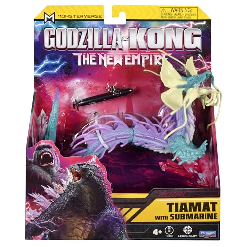 MonsterVerse Godzilla x Kong: The New Empire, 6-Inch Tiamat Action Figure Toy, Iconic Collectable Movie Character, Includes 2.5-Inch Submarine Accessory, Suitable for Ages 4 Years+ von MonsterVerse