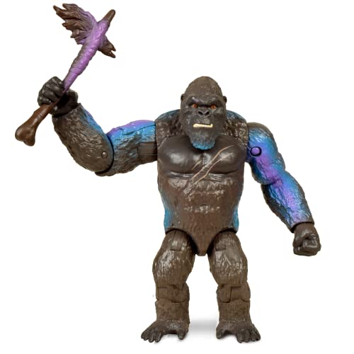 Monsterverse Godzilla vs Kong 6-Zoll-Hongkong-Film-Sammel-Battle-Kong, hochdetaillierte und einzigartig modellierte Actionfigur mit Kampfaxt, geeignet für Kinder ab 4 Jahren+ von MonsterVerse