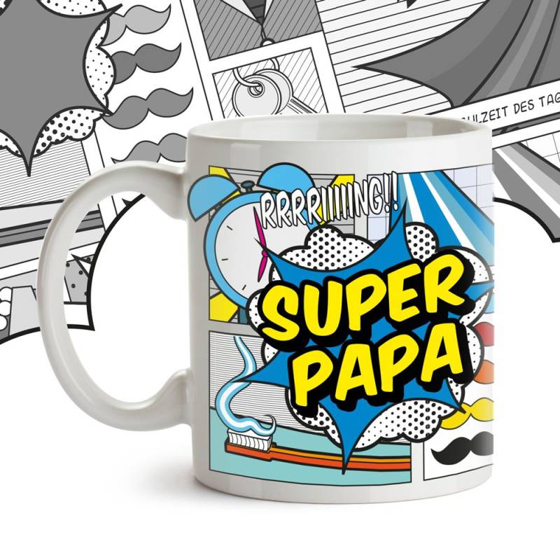 Comic Tasse - Super Papa von Monsterzeug