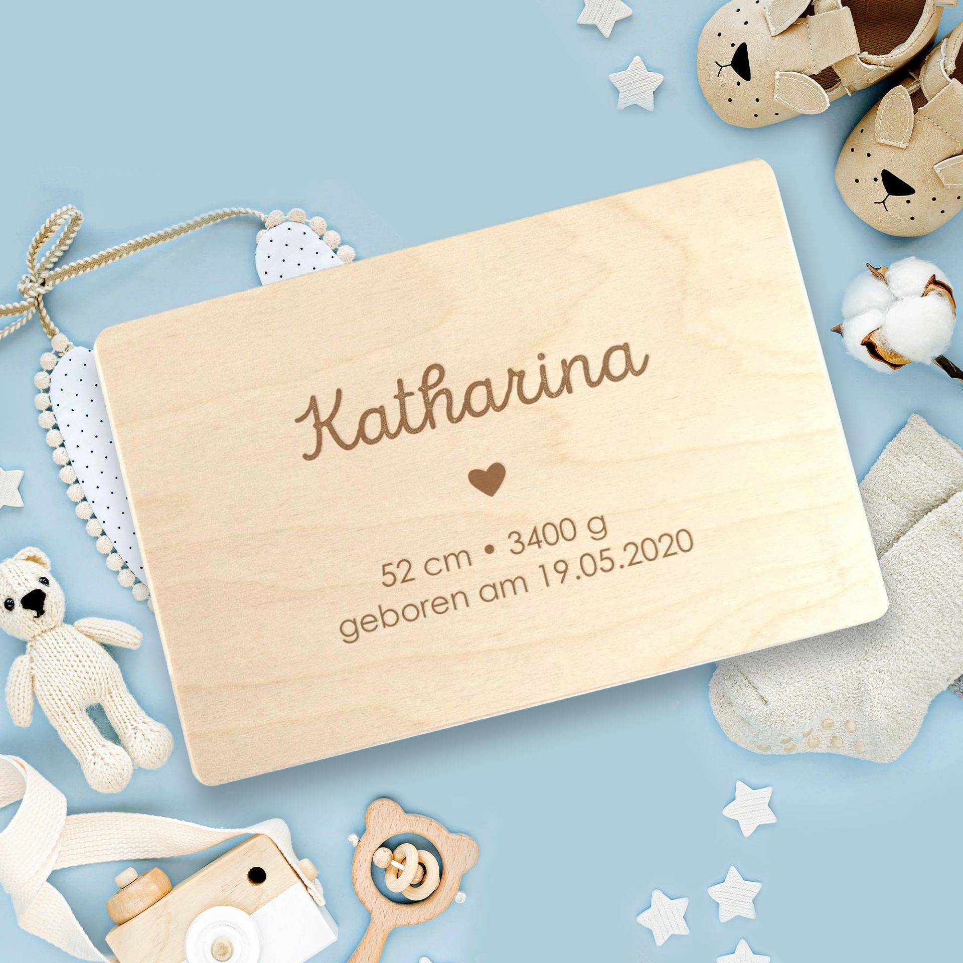 Memory Box zur Geburt - Herz Memory Box zur Geburt - Herz von Monsterzeug