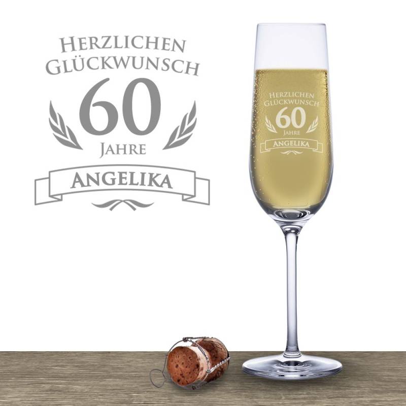 Sektglas zum 60. Geburtstag von Monsterzeug