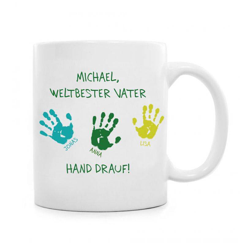 Tasse für Vater - Hand drauf von Monsterzeug