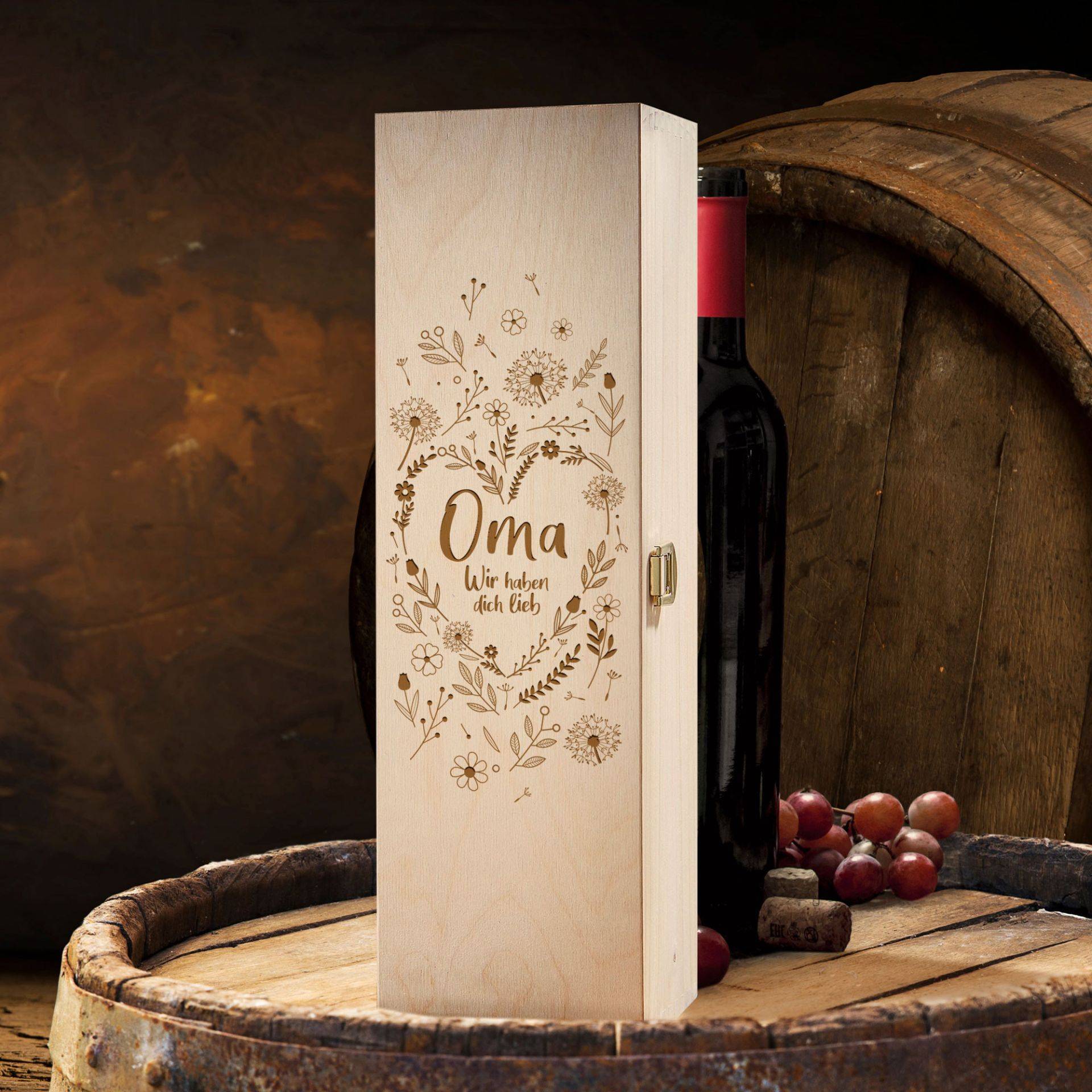 Weinkiste - Oma Wir haben dich lieb Weinkiste - Oma Wir haben dich lieb von Monsterzeug