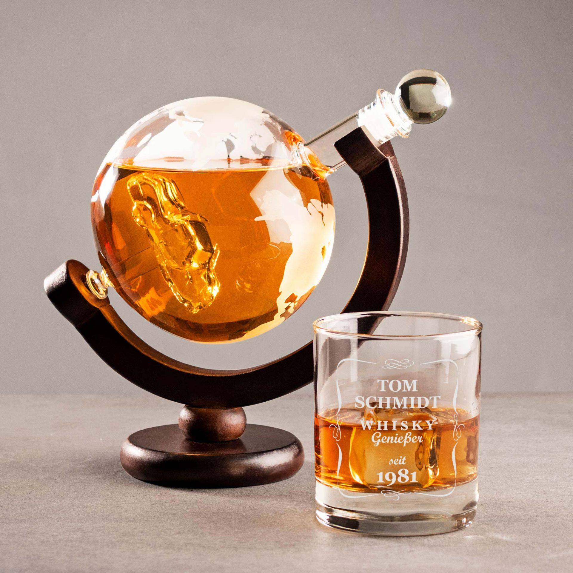 Whisky Set mit Globus Karaffe und Glas - Auto von Monsterzeug