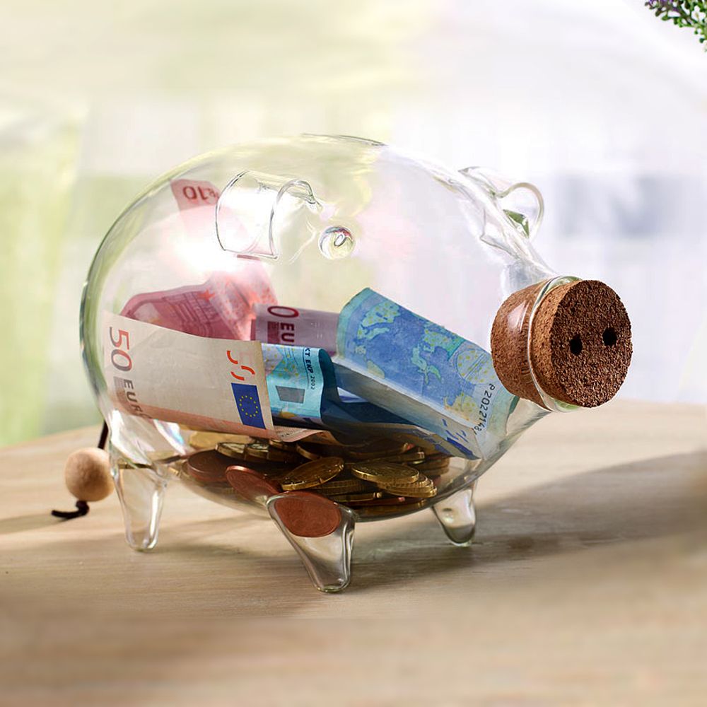 XXL Sparschwein aus Glas XXL Sparschwein aus Glas von Monsterzeug
