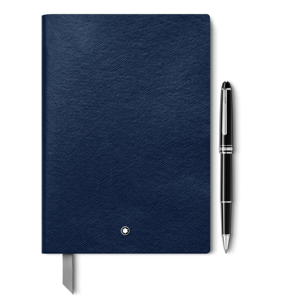 Montblanc Meisterstück Platinum Line Classique Rollerball mit Notebook #146 Blau im Set von Montblanc