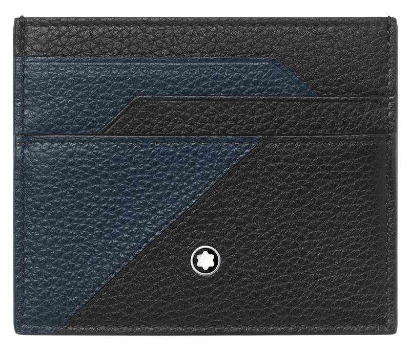 Montblanc Meisterstück Soft Grain Geometry Etui 6cc schwarz-blau von Montblanc