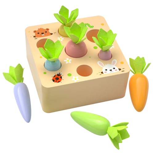 Holzspielzeug ab 1 Jahr,Baby Motorik Spielzeug für 12-18 Monate Jungen und Mädchen,Montessori Sortierspiel Holzpuzzle Karottenernte,Lernspielzeug Geburtztag Geschenk für Kinder Holzspielzeug ab 1 Jahr,Baby Motorik Spielzeug für 12-18 Monate Jungen und Mädchen,Montessori Sortierspiel Holzpuzzle Karottenernte,Lernspielzeug Geburtztag Geschenk für Kinder von MonteSpi