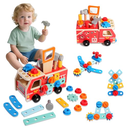 MonteSpi Holz werkzeugkoffer Kinder Autostil 32 Stück,Montessori Spielzeug ab 2 3 4 5 Jahre,Hochwertige Materialien,zur Förderung von Feinmotorik,Kreativität,Geburtstagsgeschenk für Kinder MonteSpi Holz werkzeugkoffer Kinder Autostil 32 Stück,Montessori Spielzeug ab 2 3 4 5 Jahre,Hochwertige Materialien,zur Förderung von Feinmotorik,Kreativität,Geburtstagsgeschenk für Kinder von MonteSpi