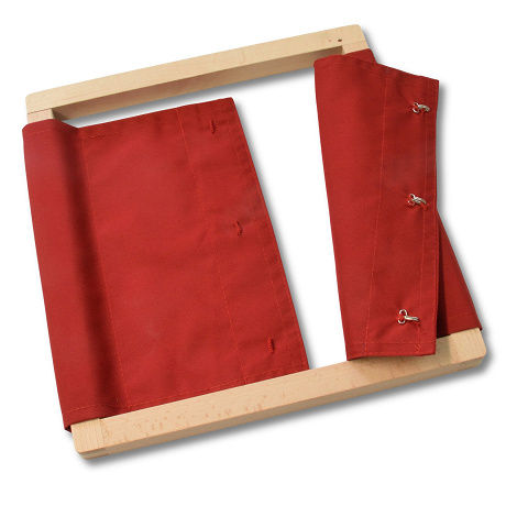 Montessori Rahmen mit Haken und Ösen, Selbstständigkeit fördern Montessori Rahmen mit Haken und Ösen, Selbstständigkeit fördern von Montessori-Shop