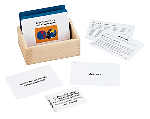 MontessoriPlus® - Kontinente kennen Lernen mit Montessori-Material, 119 interessante Lernkarten rund um die Erdteile von MontessoriPlus