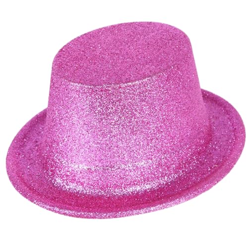 Cooler Zaubererhut für Bühne Halloween Gentleman Hut Glitzernde Puderkappe Erwachsene Karneval Party Hut Kostüm Zubehör Magier Hut für Erwachsene von Montesy