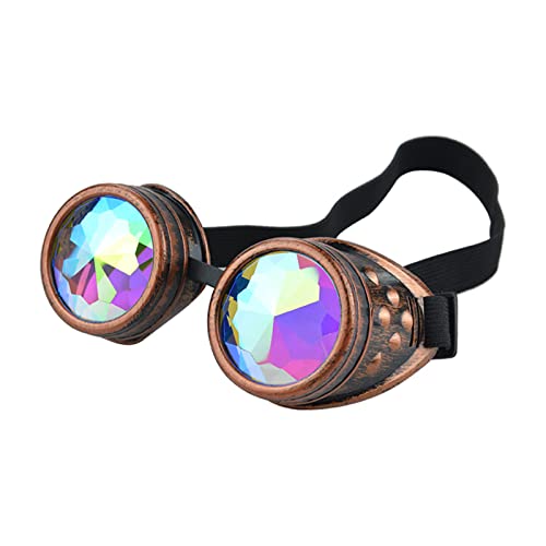 Montesy Vintage Steampunk Brille Brille Cosplay Punk Motorrad Brille Reitbrille von Montesy