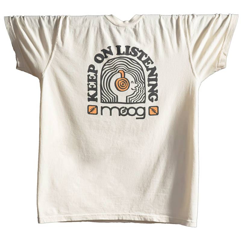 Moog Keep On Listening T-Shirt S T-Shirt von Moog