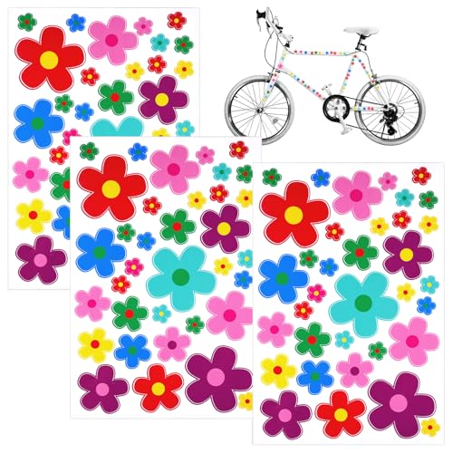 Aufkleber Blumen, Multi Blümchen Sommer Fahrrad Aufkleber, Wasserfest Prilblumen Aufkleber Outdoor, für Fahrrad, Laptop, Auto Motorrad, Handy Notizbuch von Moosono