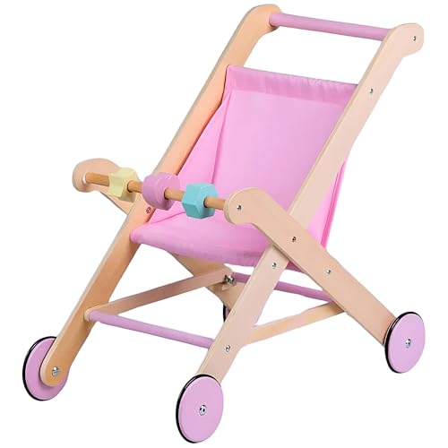 MOOVER Holz Puppenbuggy rosa, Puppenwagen von Moover