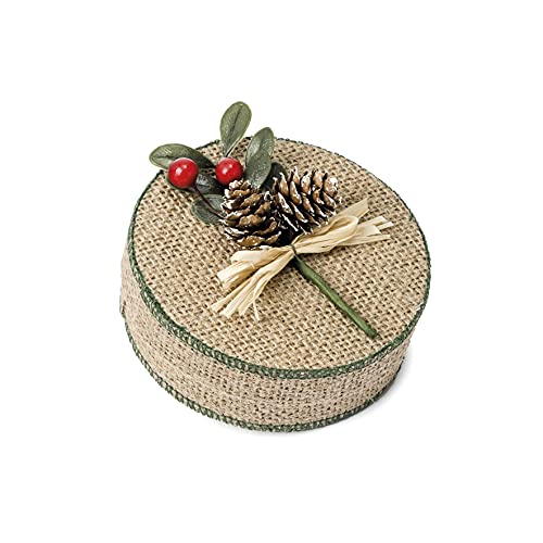 Mopec A947 Gefütterte Jute-Boxen mit weihnachtlichem Ramit, Braun, 12 Stück von Mopec