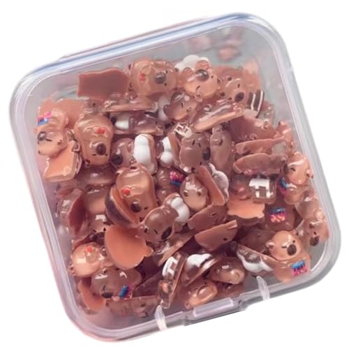 100 Stück Miniatur-Capybaras, Sammlerstücke, Figuren, Dekorationen, Nägel, Kunst, flache Rückseite, Charms, Puppenhäuser, Gartenlandschaftsmodelle 100 Stück Miniatur-Capybaras, Sammlerstücke, Figuren, Dekorationen, Nägel, Kunst, flache Rückseite, Charms, Puppenhäuser, Gartenlandschaftsmodelle von Morain