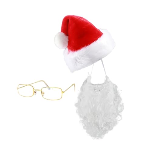 Erwachsenen-Weihnachtsmann-Kostüm, Bart Kostüm, Hut, Haarbrille für Männer und Frauen, Weihnachtsfeier, Weihnachts-Kostüm-Set Erwachsenen-Weihnachtsmann-Kostüm, Bart Kostüm, Hut, Haarbrille für Männer und Frauen, Weihnachtsfeier, Weihnachts-Kostüm-Set von Morain