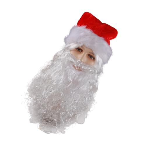 Erwachsenen-Weihnachtsmann-Kostüm, Bart Kostüm, Hut, Haarbrille für Männer und Frauen, Weihnachtsfeier, Weihnachts-Kostüm-Set Erwachsenen-Weihnachtsmann-Kostüm, Bart Kostüm, Hut, Haarbrille für Männer und Frauen, Weihnachtsfeier, Weihnachts-Kostüm-Set von Morain